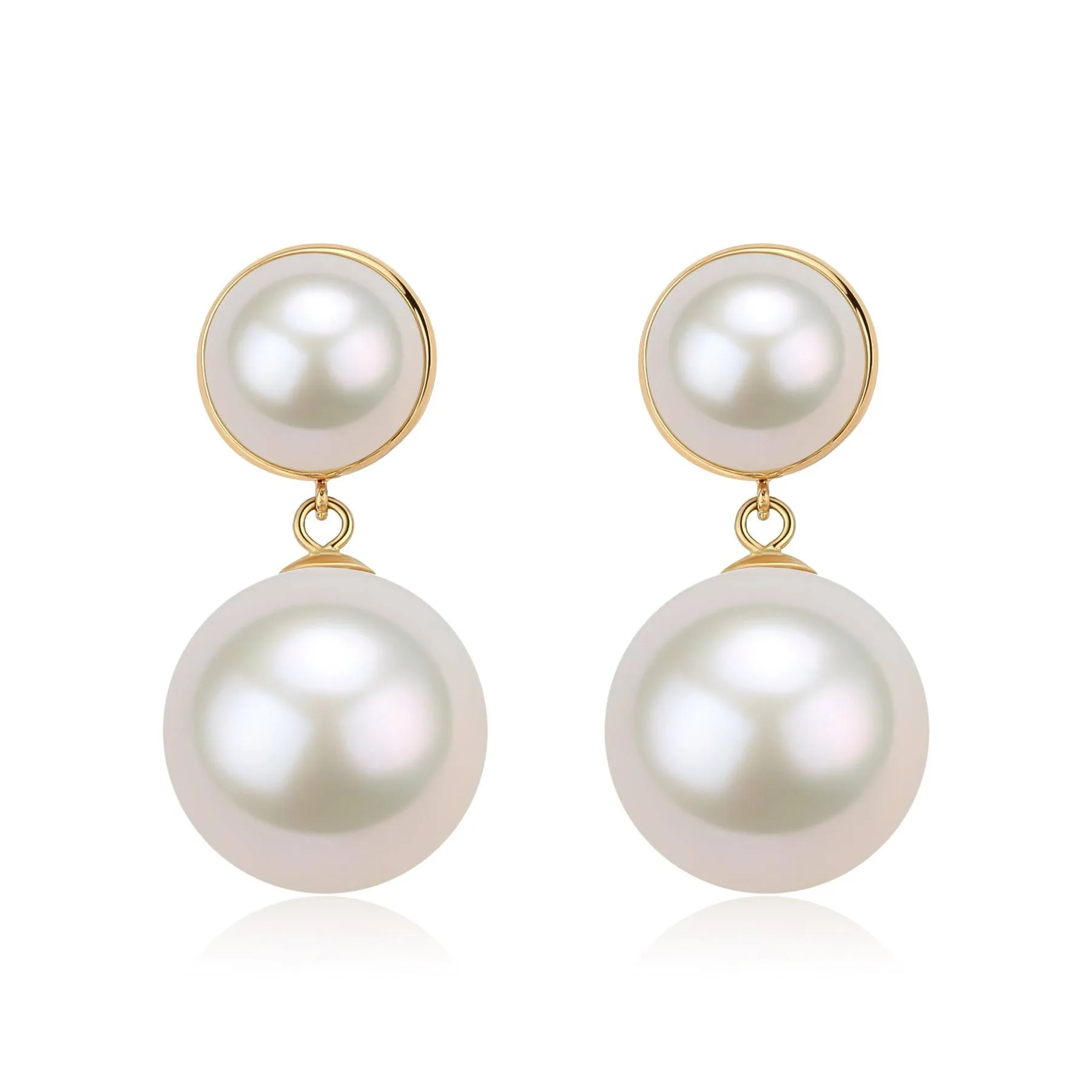 11-12 mm Mabe Pearl Drop Pearl Earrings