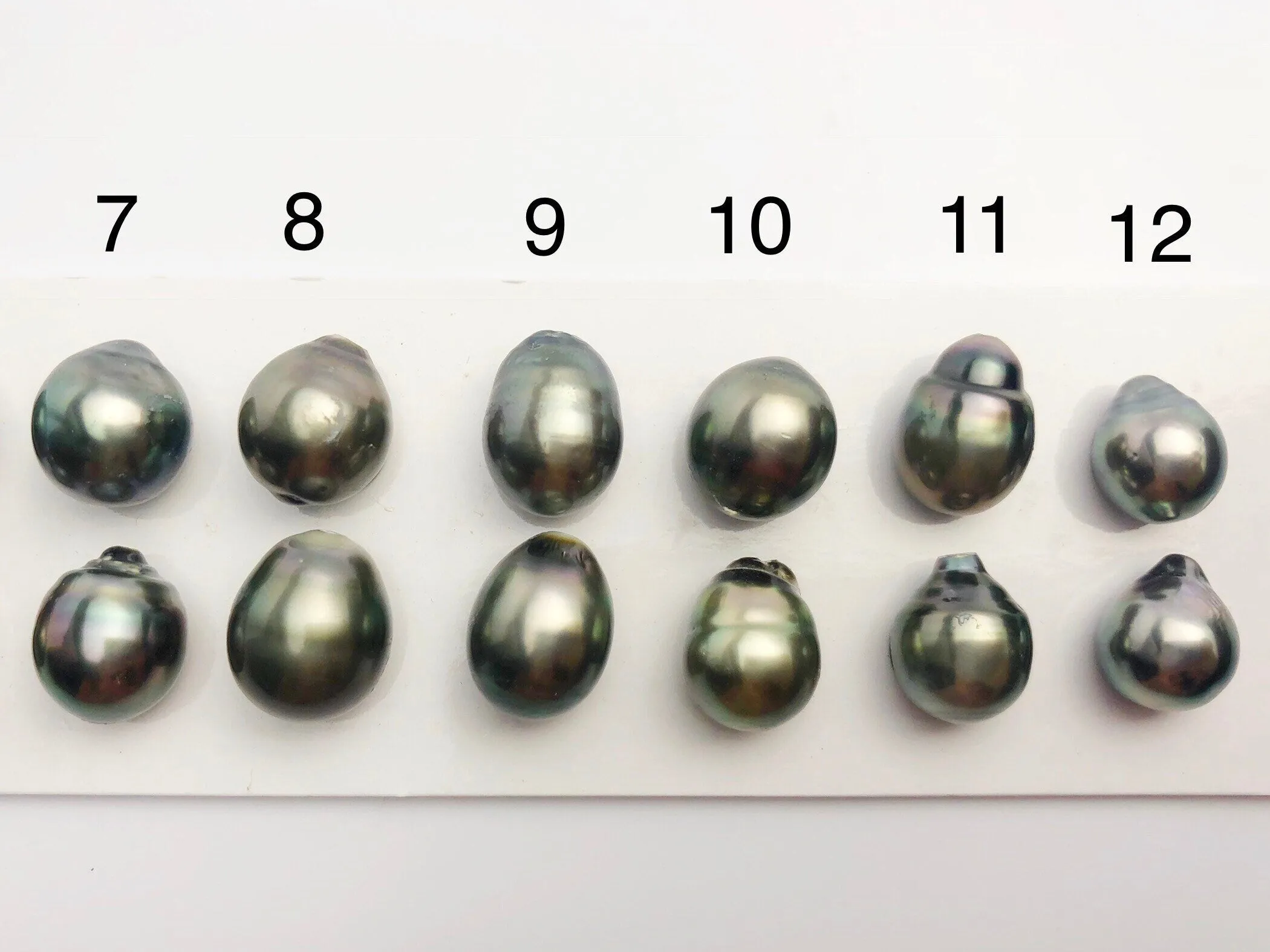 11mm Tahitian Loose Matched Pearls, Drop (265)