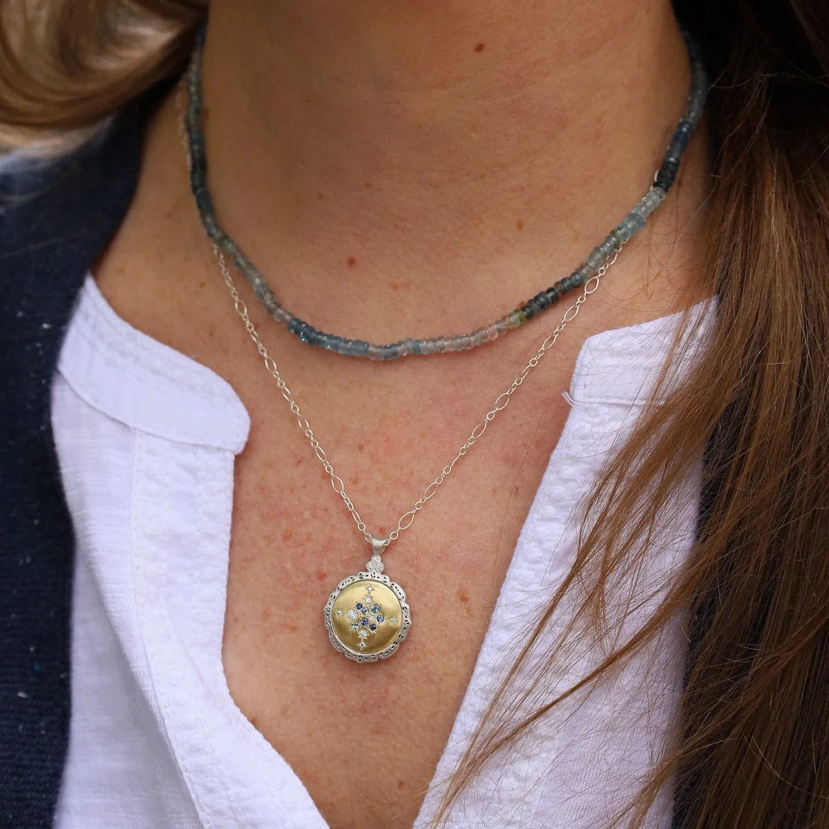 14k Copper Aquamarine Petra Necklace