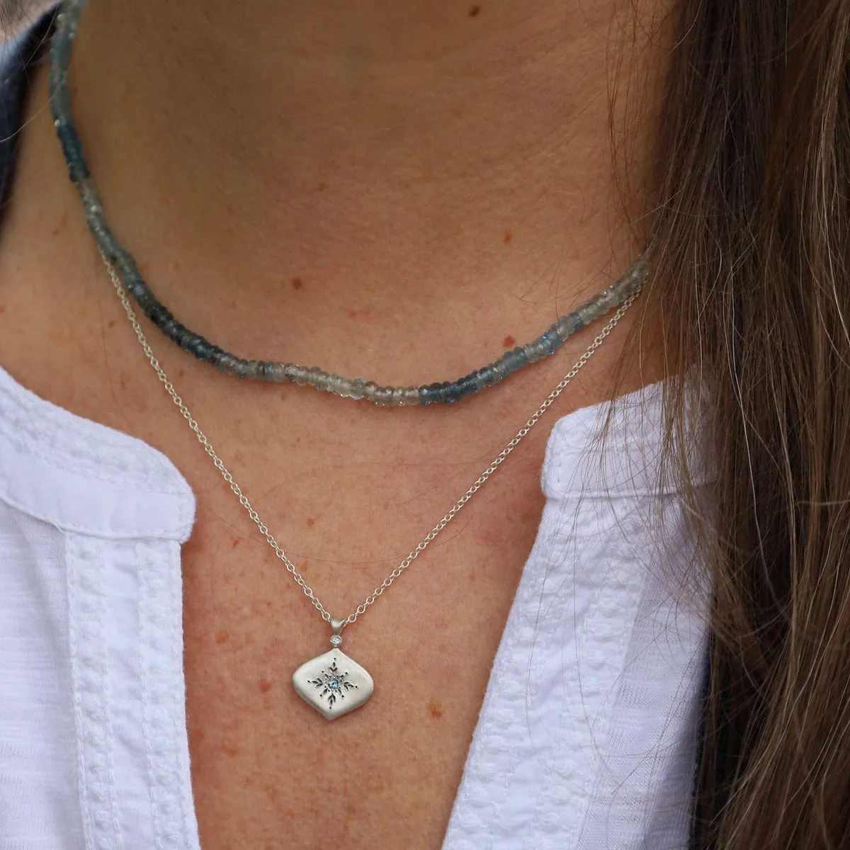 14k Copper Aquamarine Petra Necklace