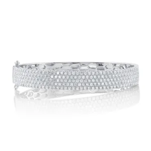 14K GOLD DIAMOND CIGAR BANGLE