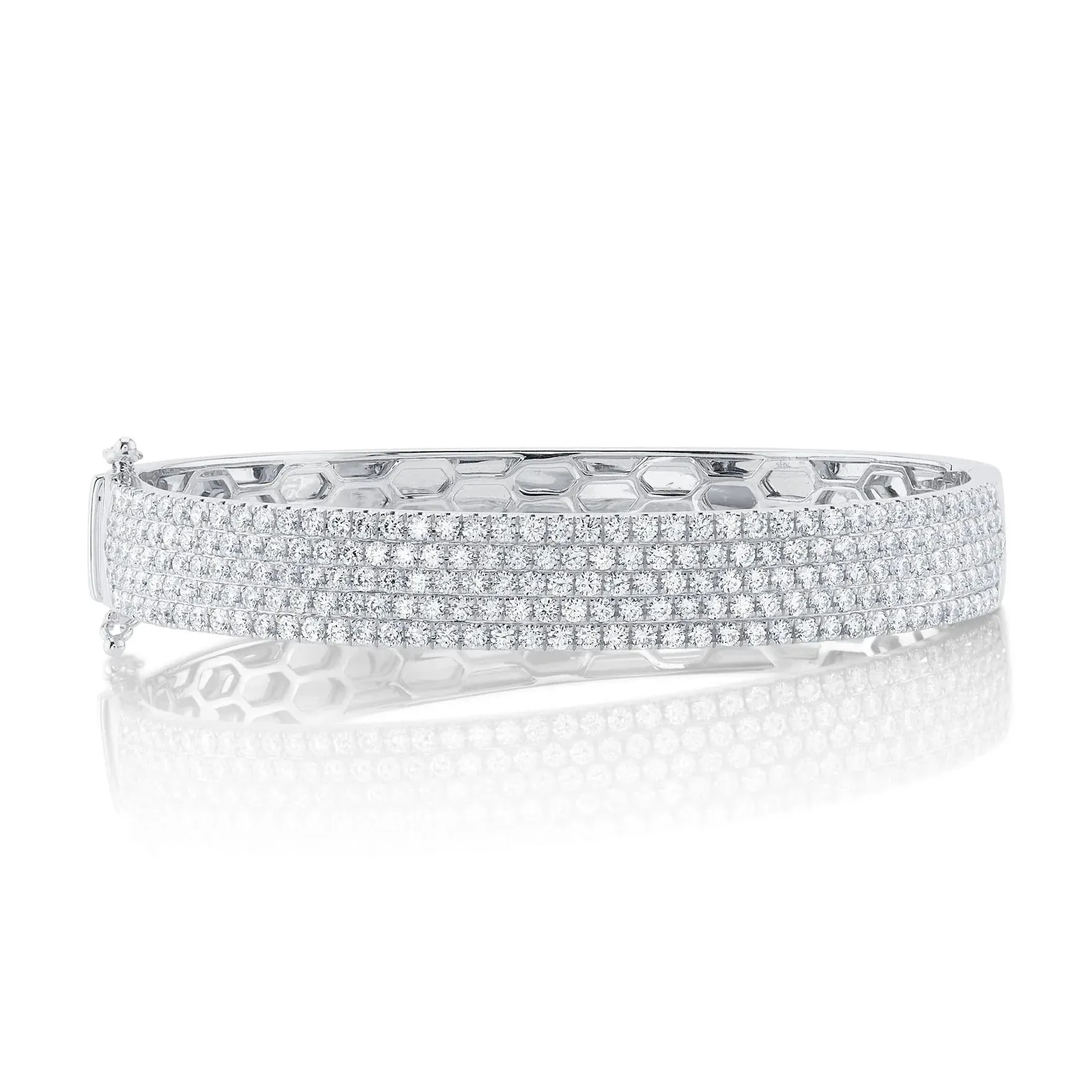 14K GOLD DIAMOND CIGAR BANGLE