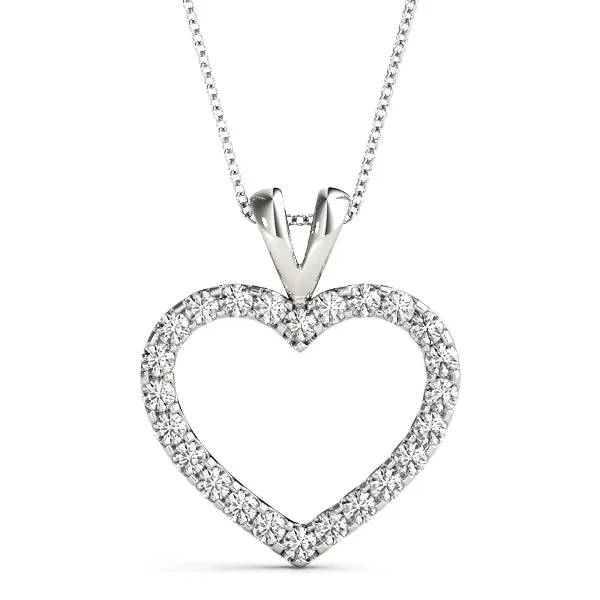 14K Heart Diamond Necklace / Pendant