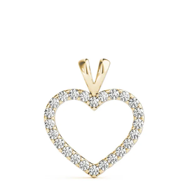 14K Heart Diamond Necklace / Pendant