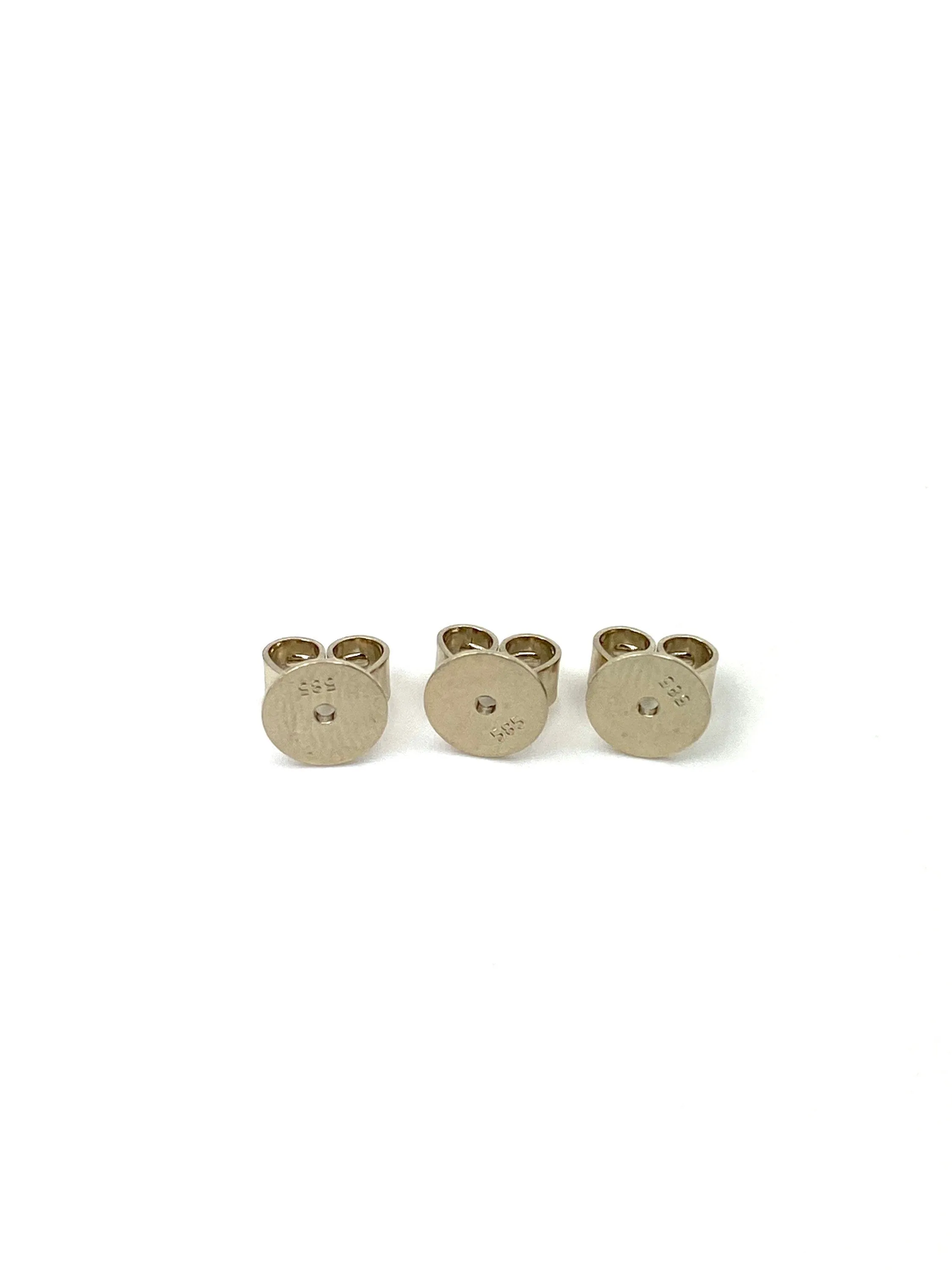 14K solid white gold earring backing, SKU# 12-27-903