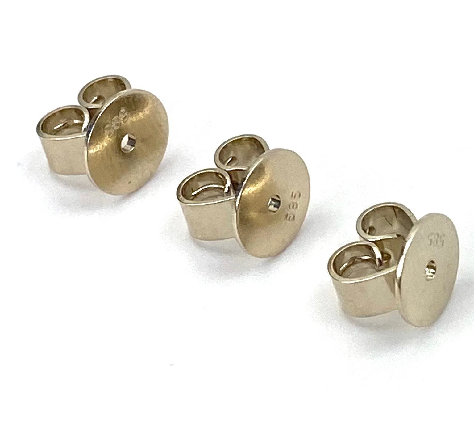 14K solid white gold earring backing, SKU# 12-27-903