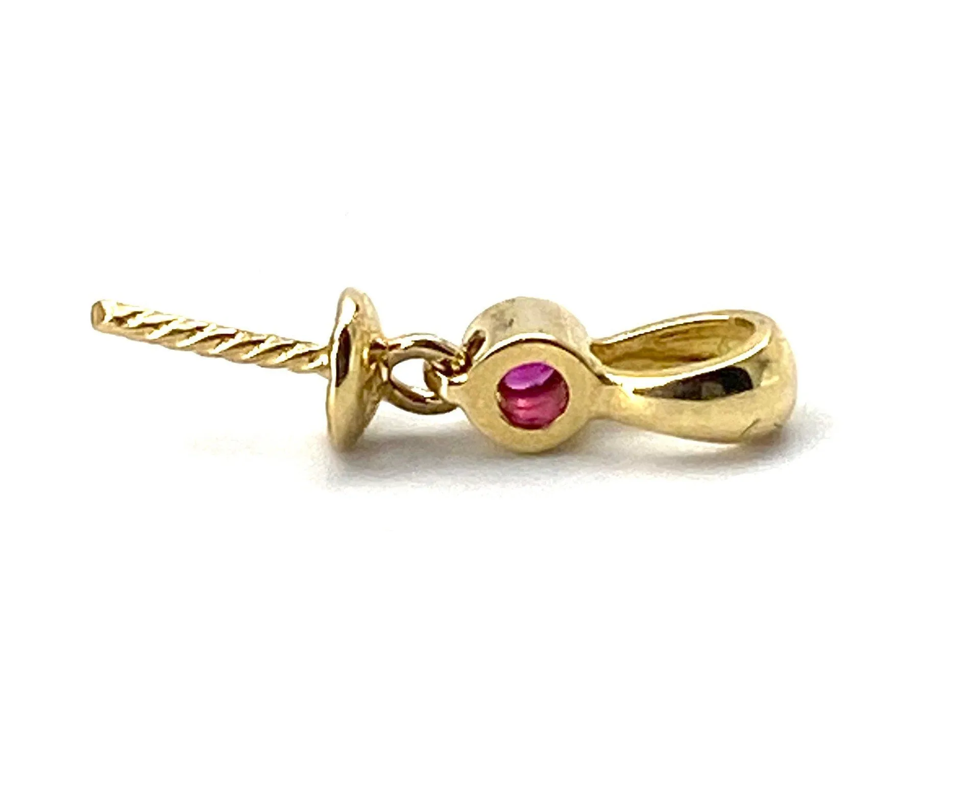 14K solid yellow gold bail, SKU# H003R-RE