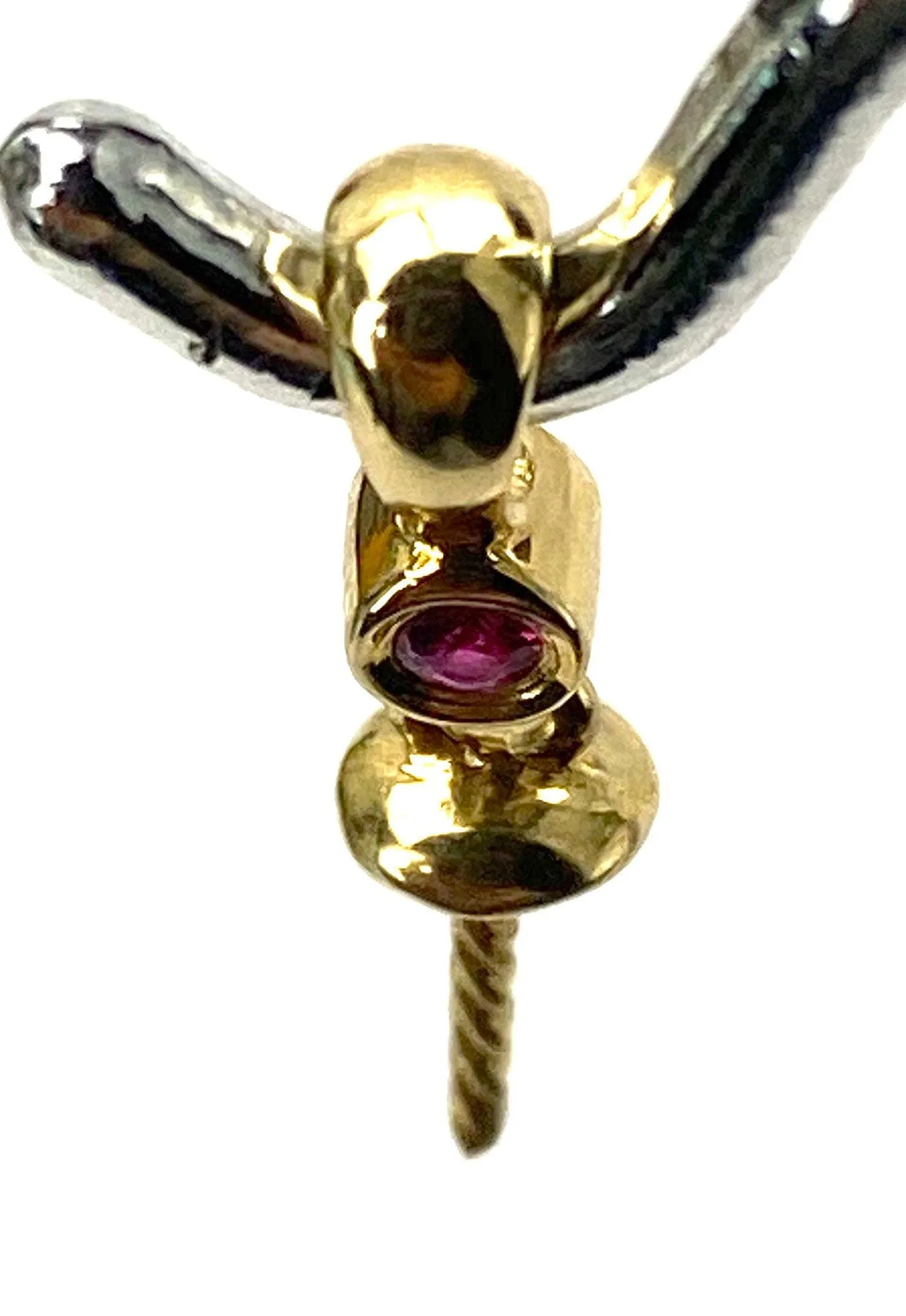 14K solid yellow gold bail, SKU# H003R-RE