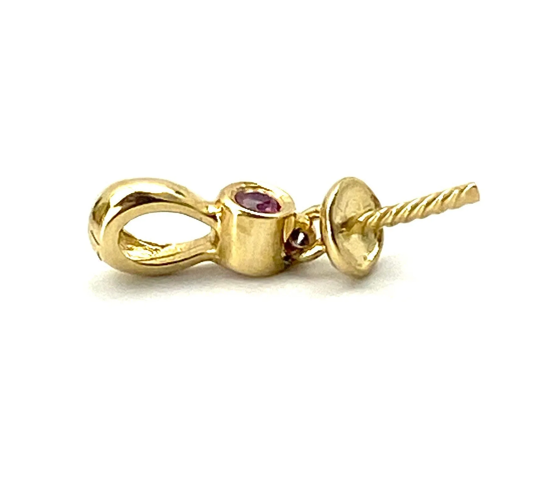 14K solid yellow gold bail, SKU# H003R-RE