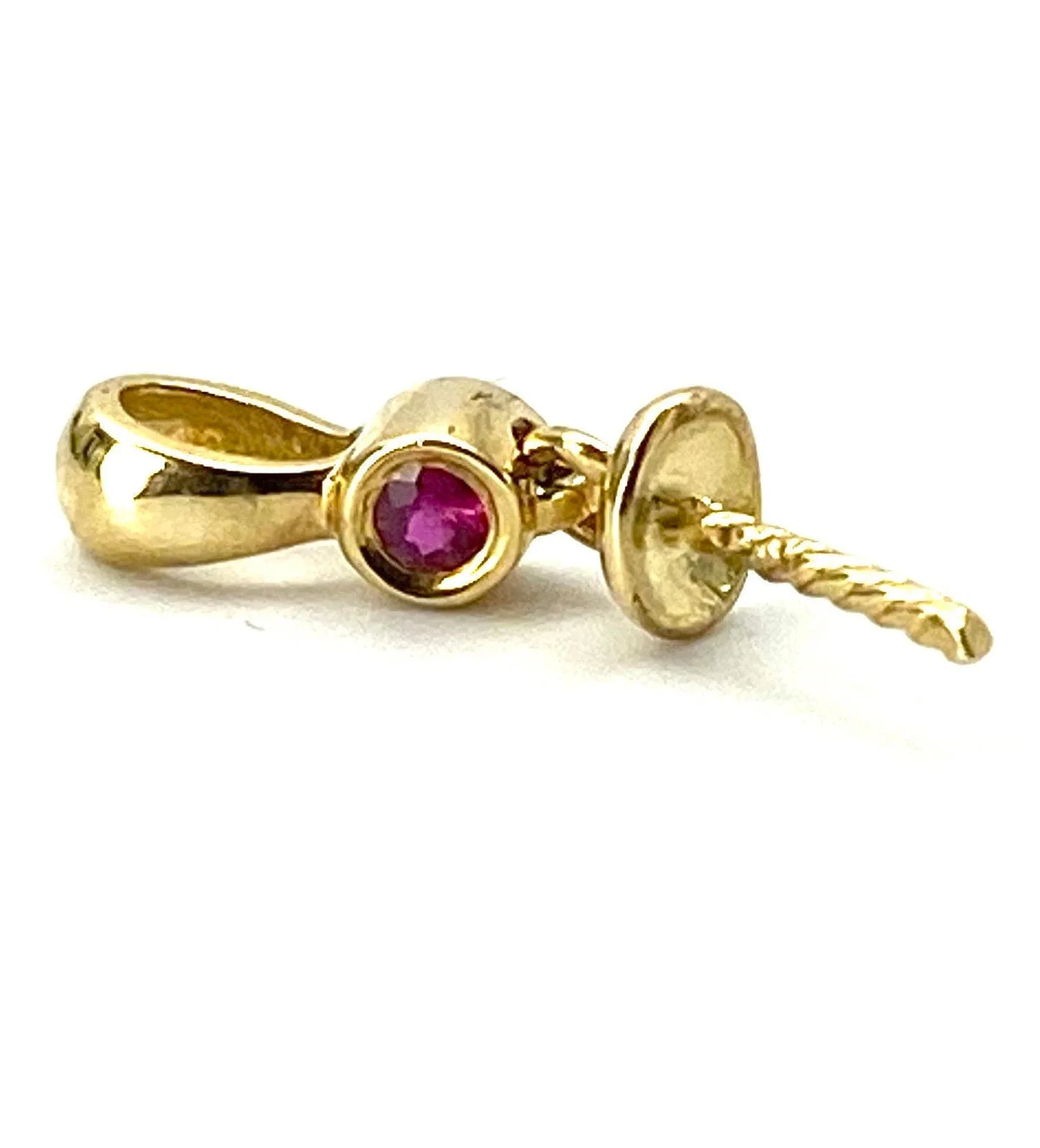 14K solid yellow gold bail, SKU# H003R-RE