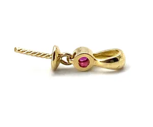 14K solid yellow gold bail, SKU# H003R-RE