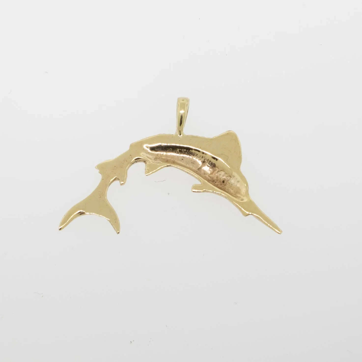 14K Yellow Gold Marlin Pendant Preowned Jewelry