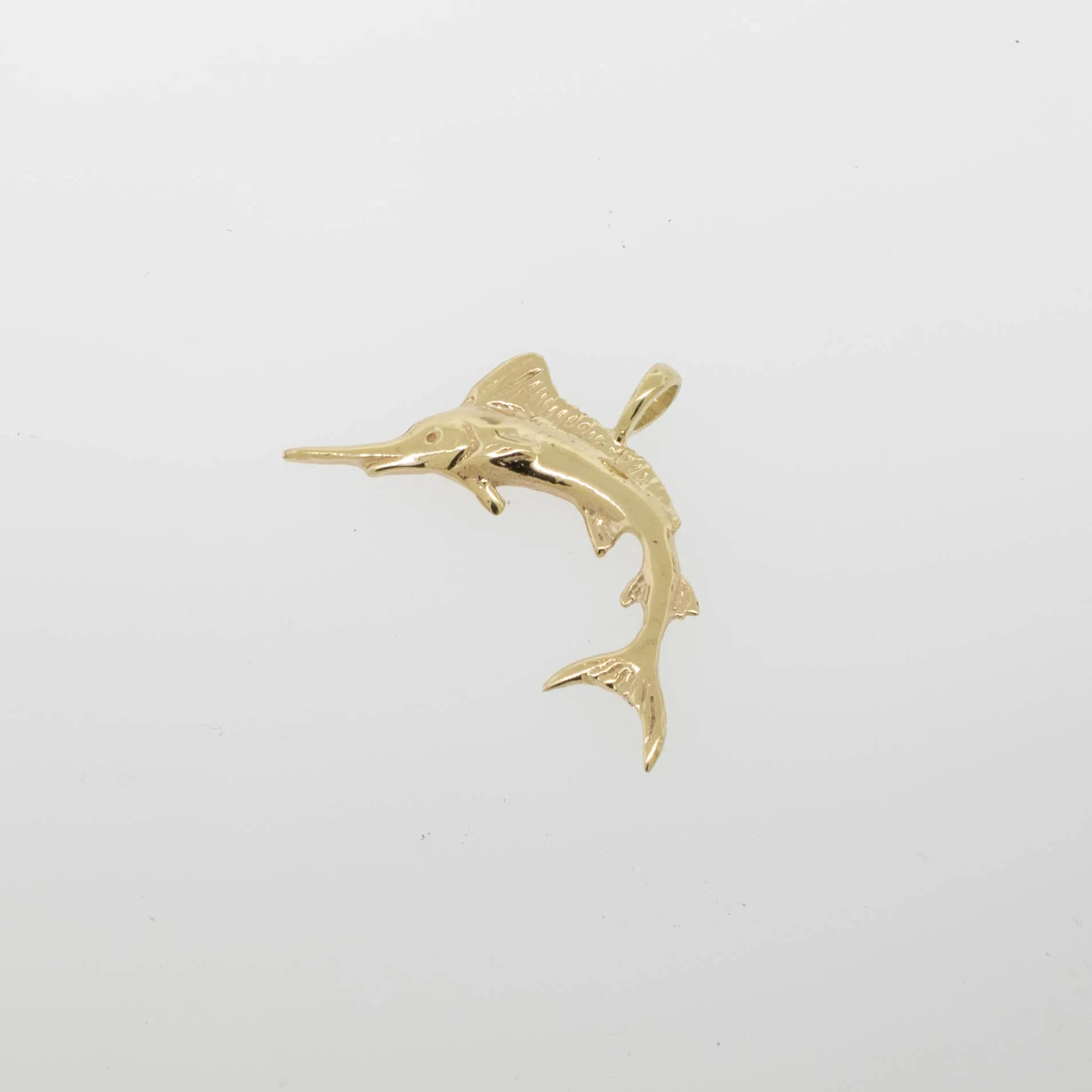 14K Yellow Gold Marlin Pendant Preowned Jewelry