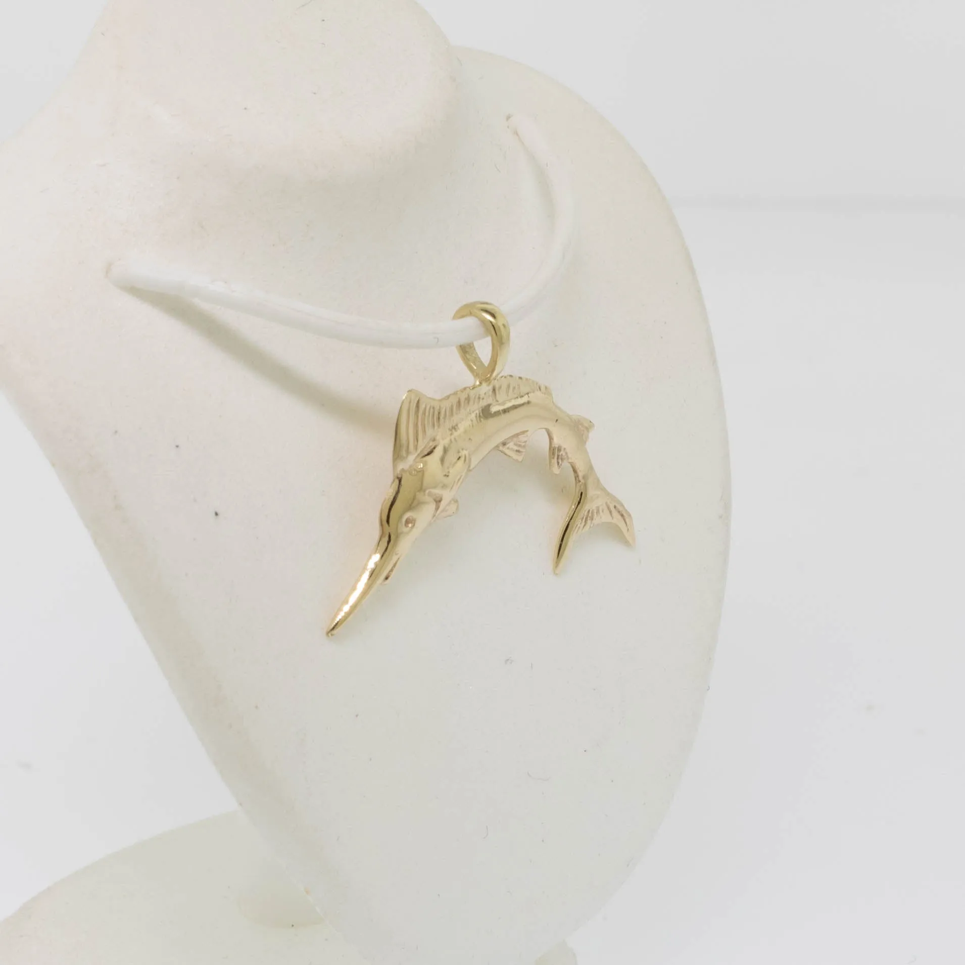 14K Yellow Gold Marlin Pendant Preowned Jewelry