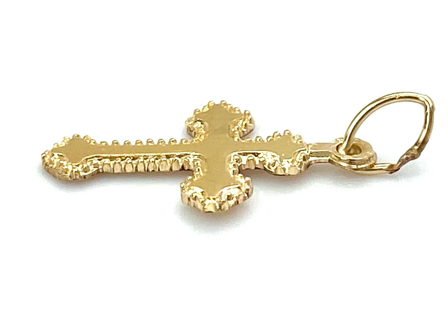 14KGF Cross Charm , Sku#2317-C