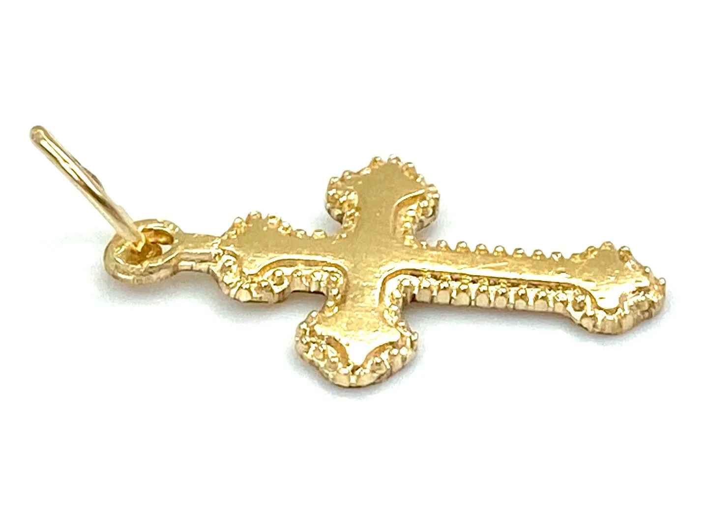 14KGF Cross Charm , Sku#2317-C