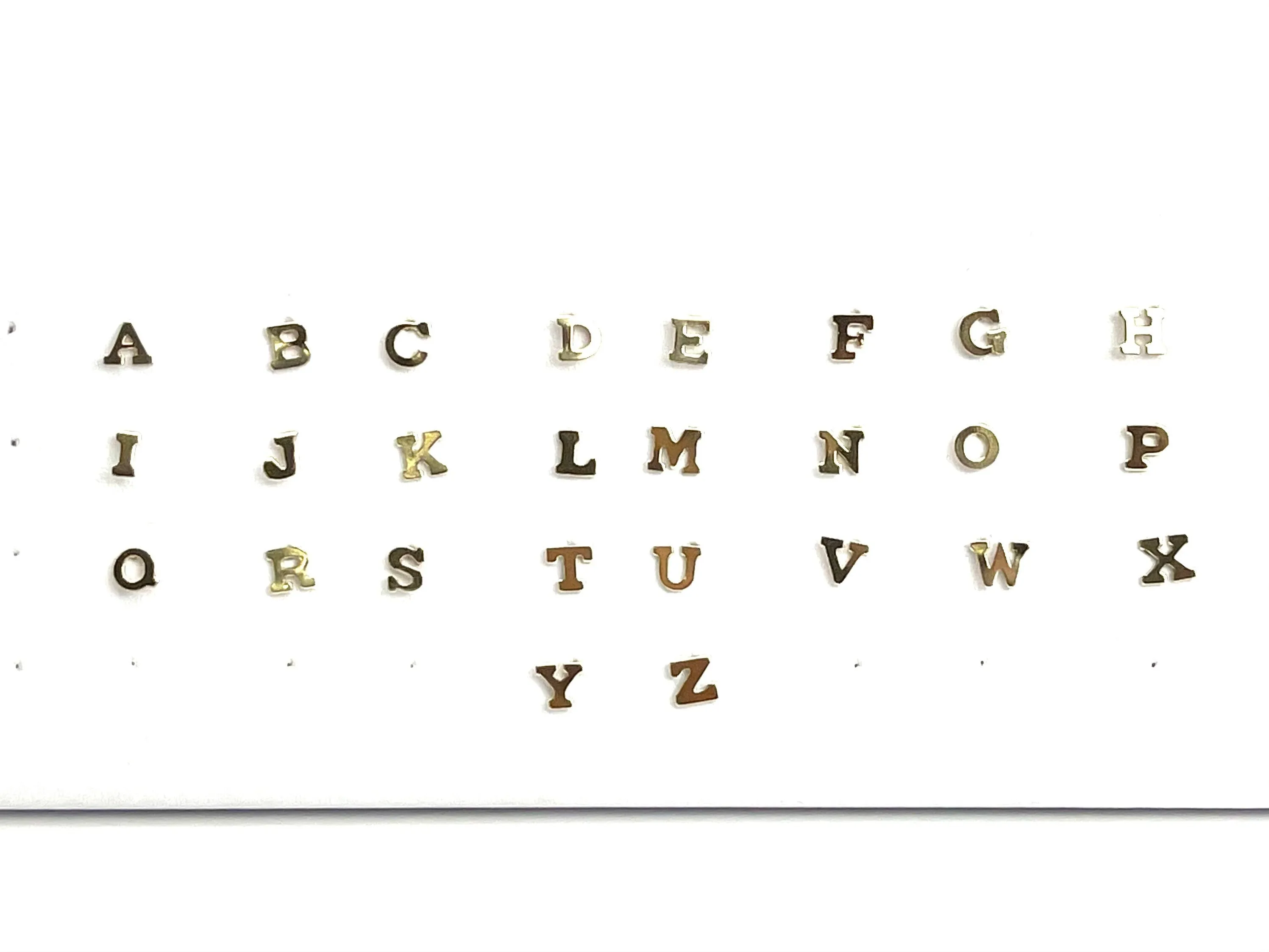 14KGF Initial/Letter Studs