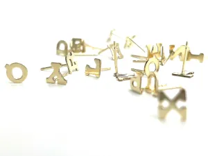 14KGF Initial/Letter Studs