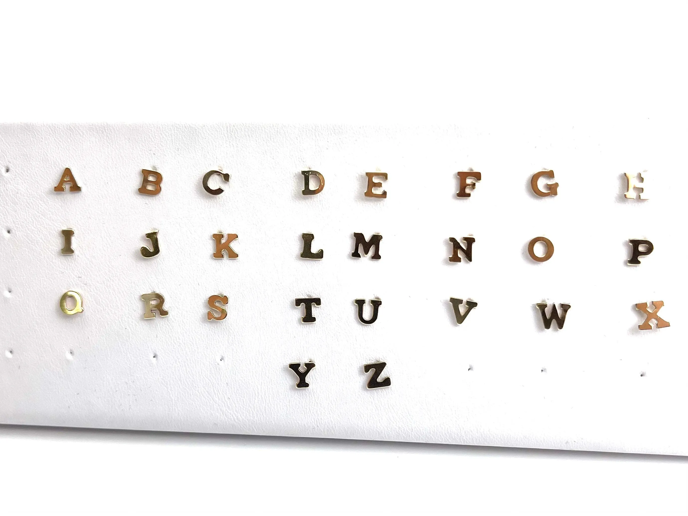 14KGF Initial/Letter Studs