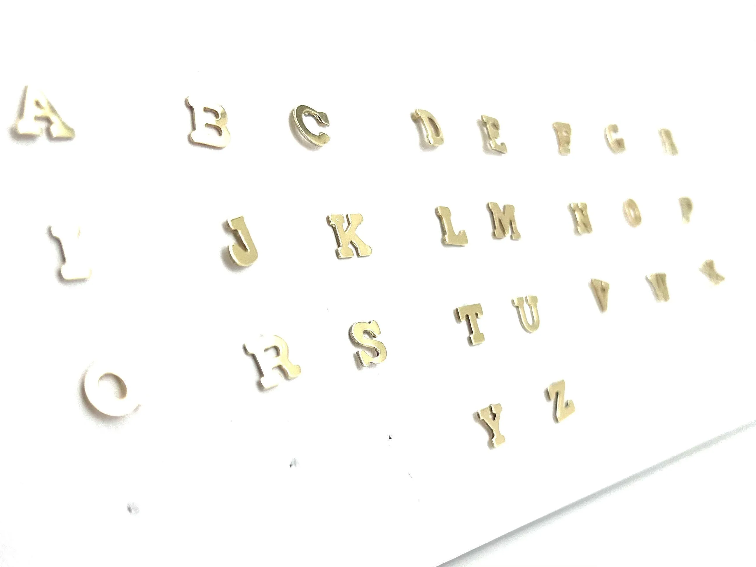 14KGF Initial/Letter Studs