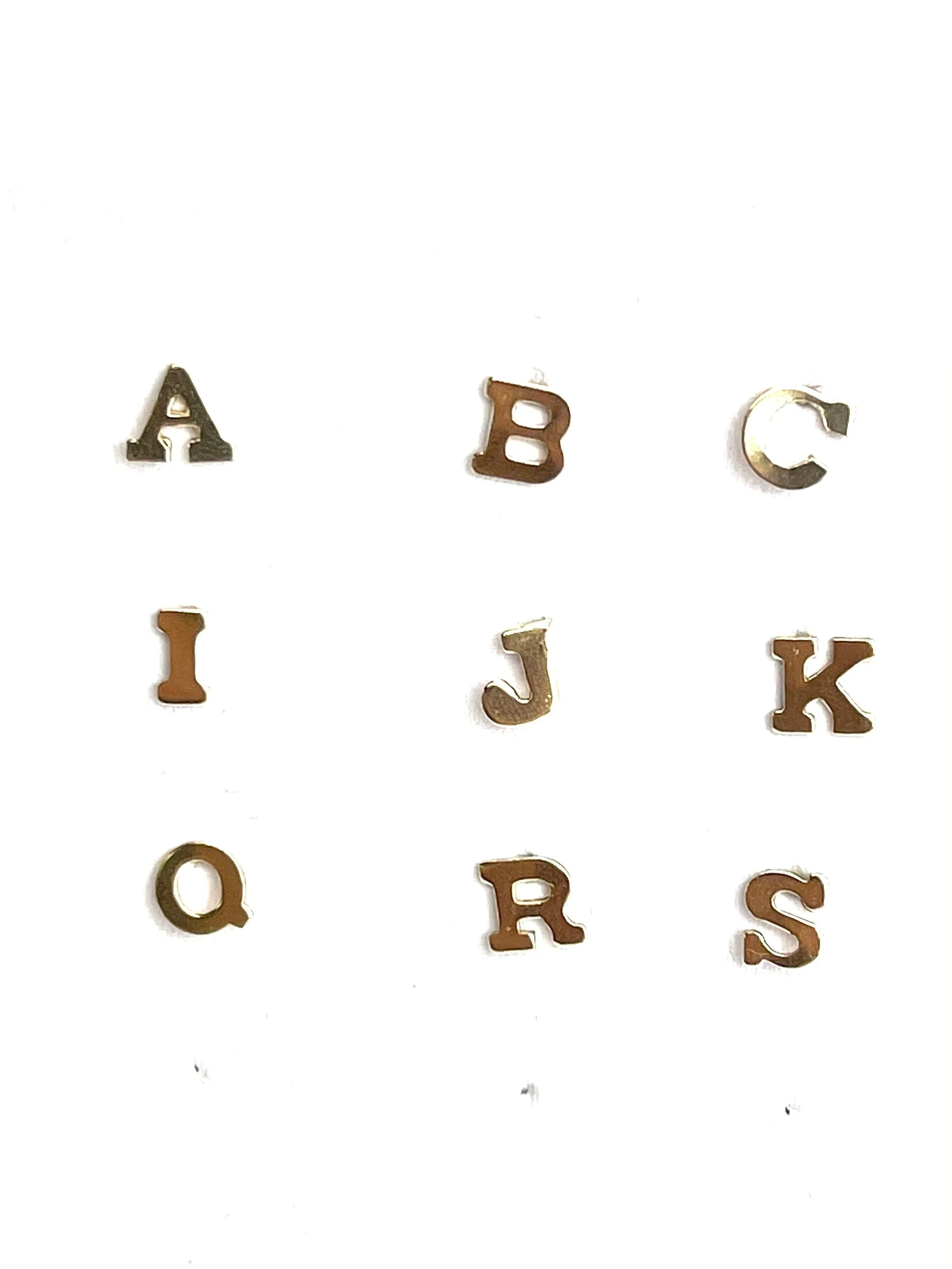 14KGF Initial/Letter Studs