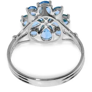 2.43 Carat 14K Solid White Gold All The Time Blue Topaz Ring