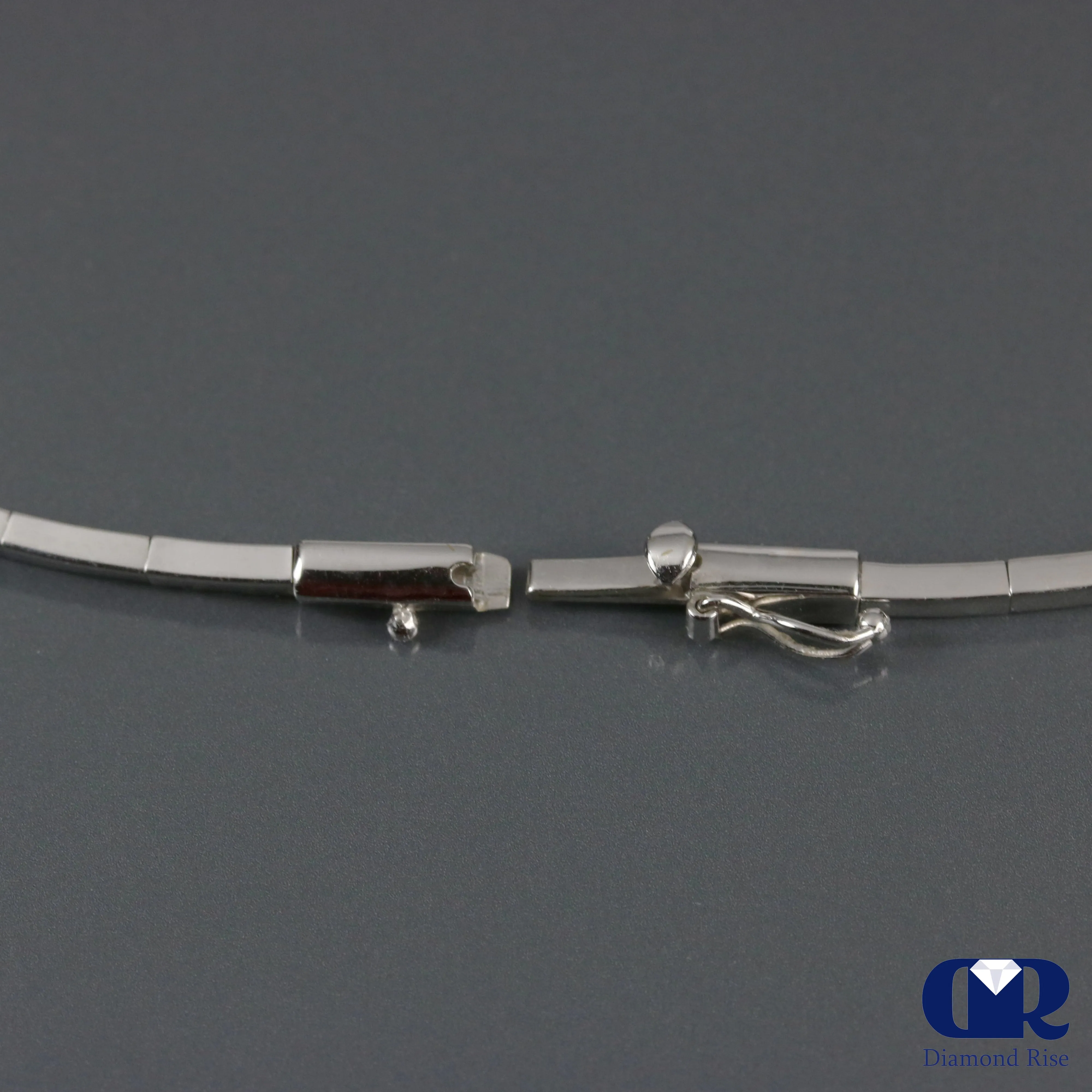 6.00 Ct Diamond Necklace In 18K White Gold With 16"