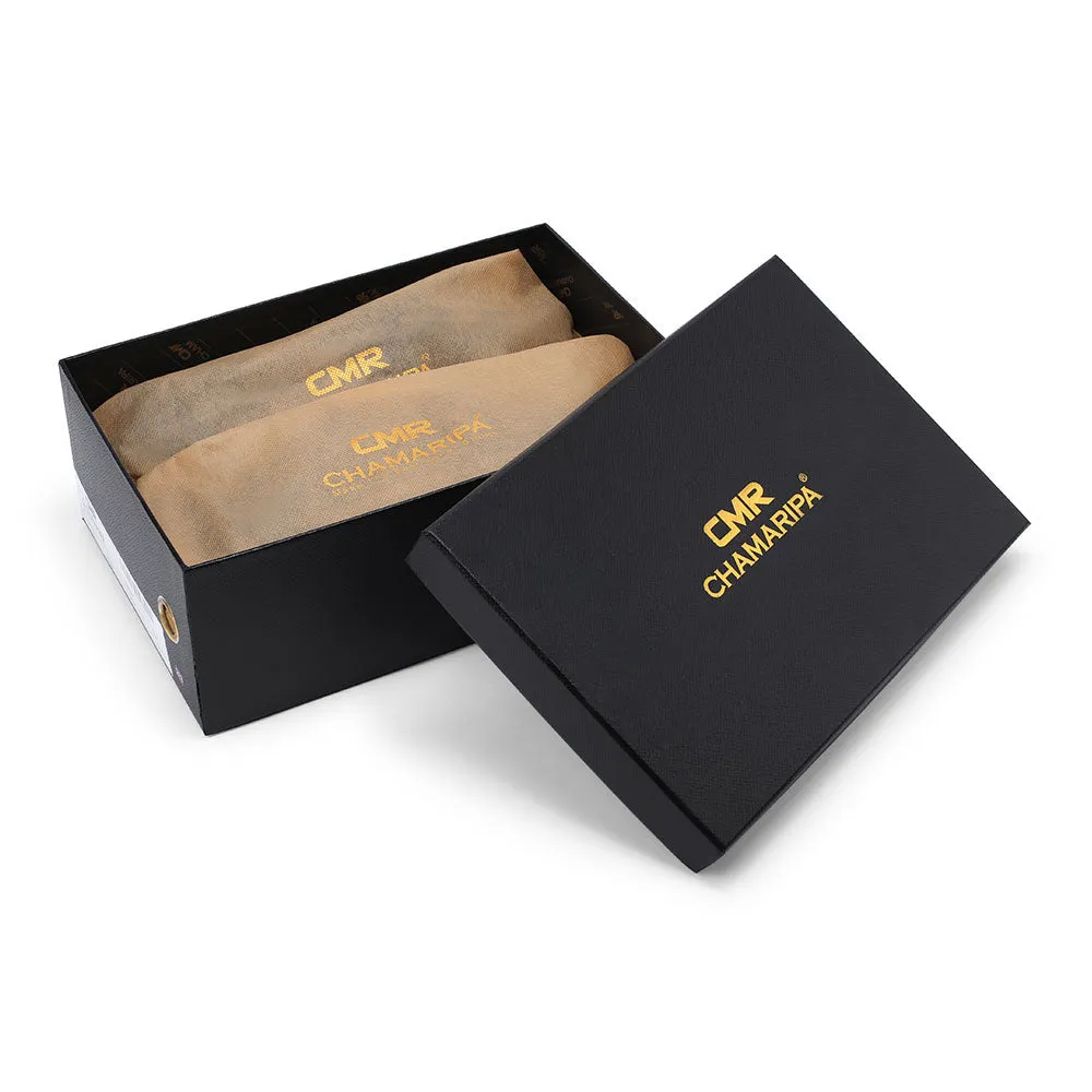 8 CM/3.15 Inches CMR CHAMARIPA Men’s Off-White Leather & Suede