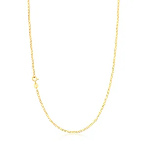9ct Yellow Gold Silver Filled 50cm 50 Gauge Curb Chain