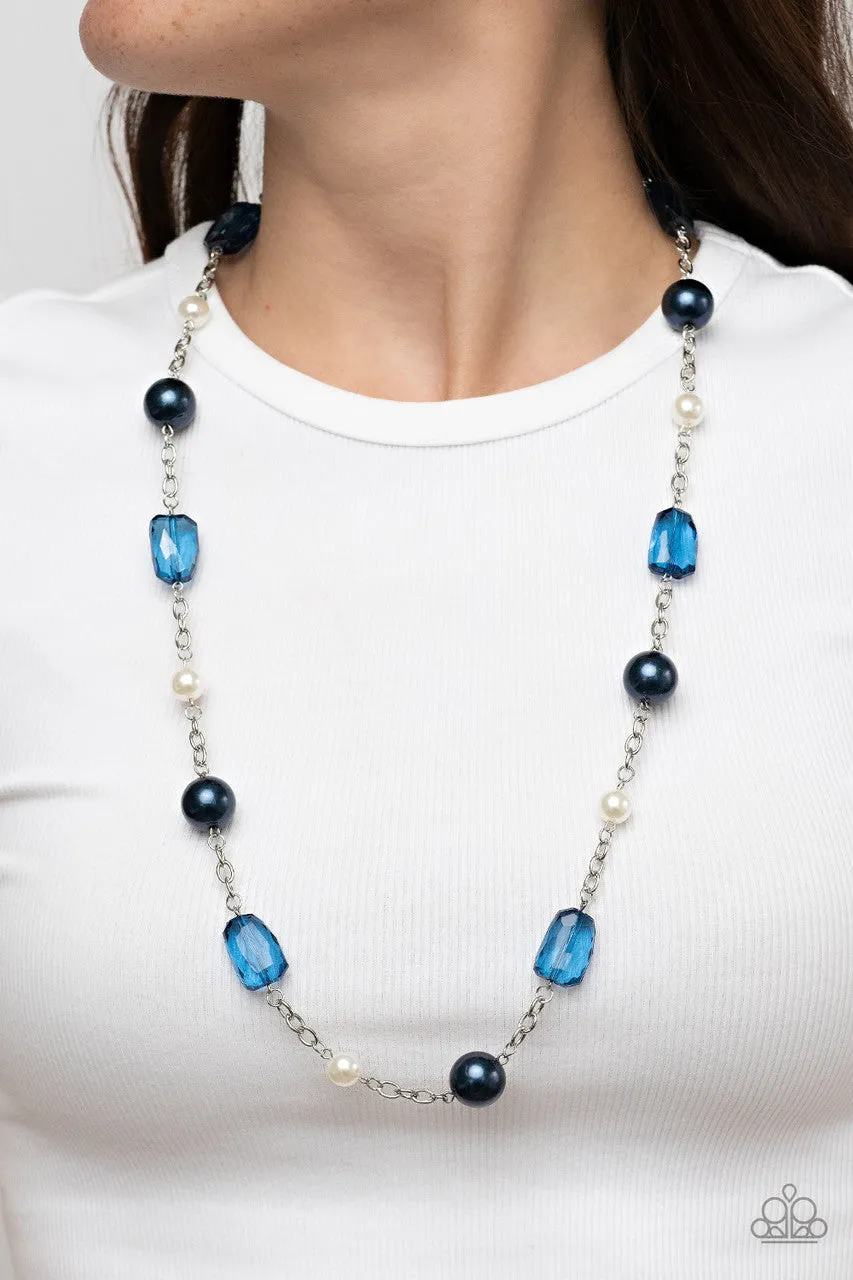 A-List Appeal - Multi - Blue and White Bead and Pearl Paparazzi Necklace