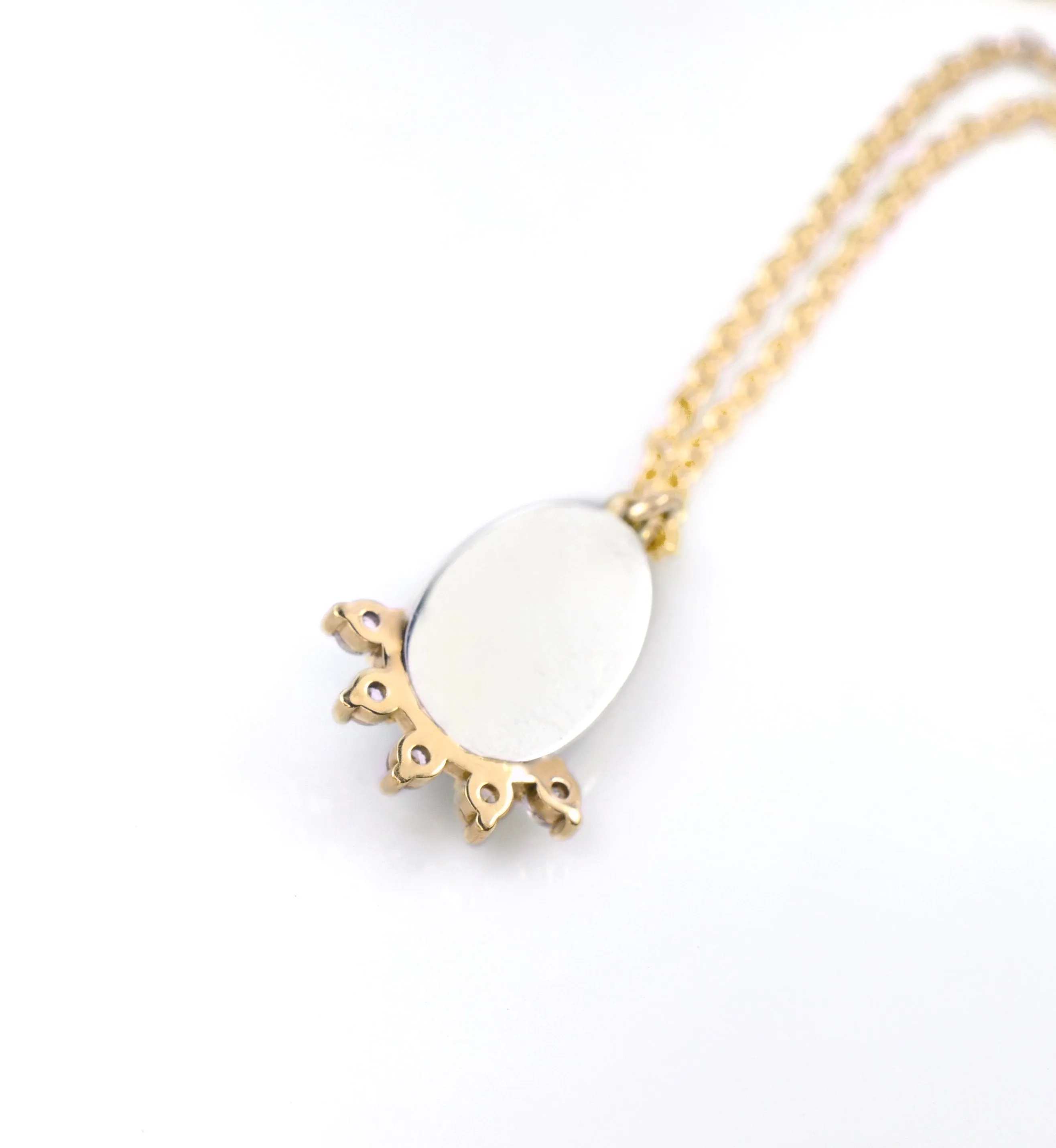 Aquamarine Halo Necklace