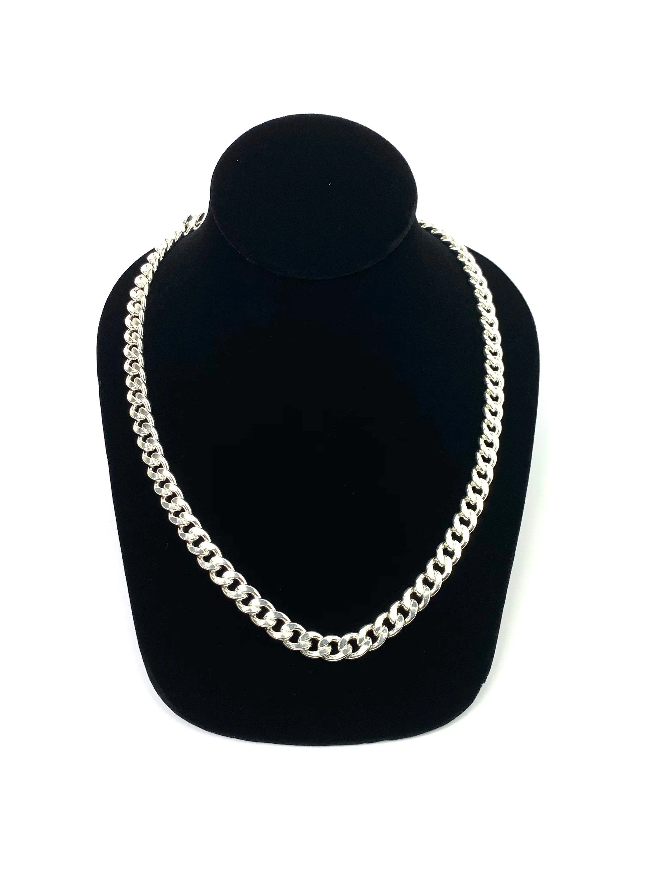 Beautiful 22” Sterling Silver Curb Chain, Sku:SM96LC- 22