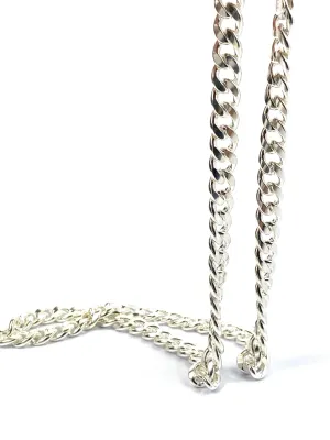 Beautiful 22” Sterling Silver Curb Chain, Sku:SM96LC- 22