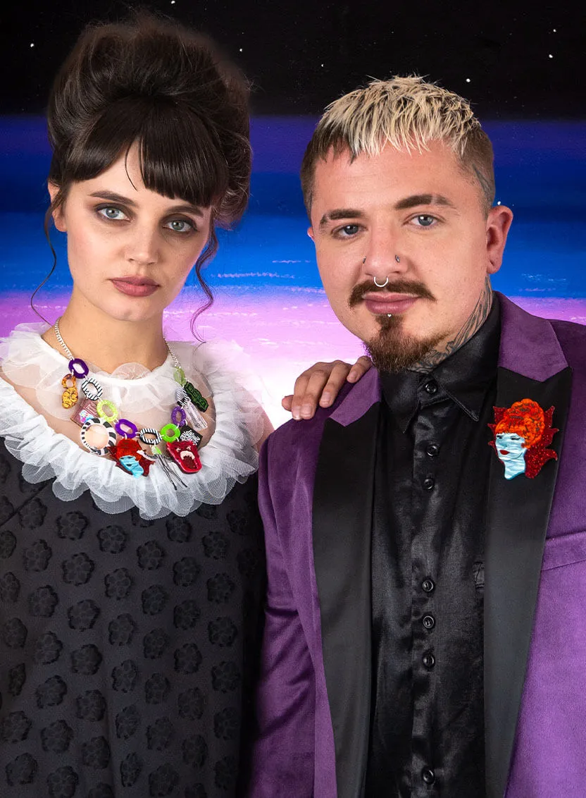 Beetlejuice Charm Statement Necklace