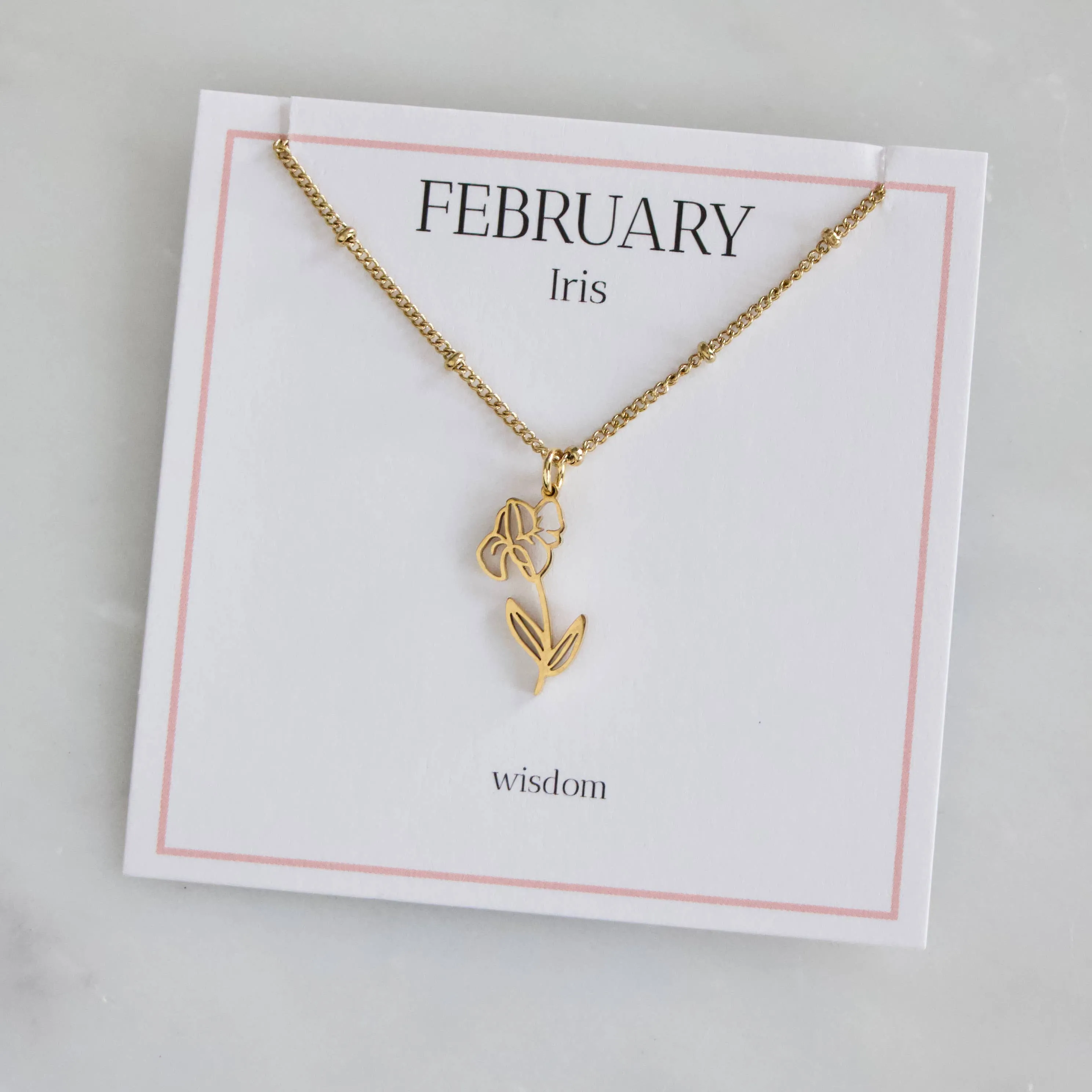 Birth Month Flower Necklaces