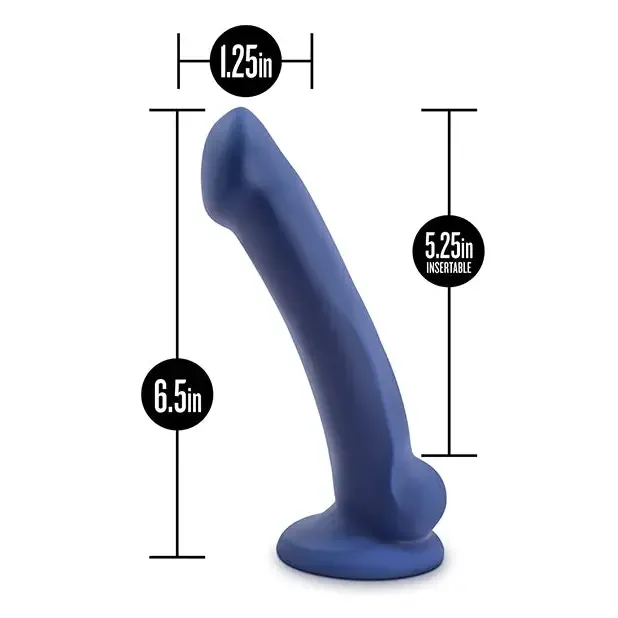 Blush Avant D10 Ergo Mini 7 in. Dual Density Silicone Dildo with Suction Cup Indigo