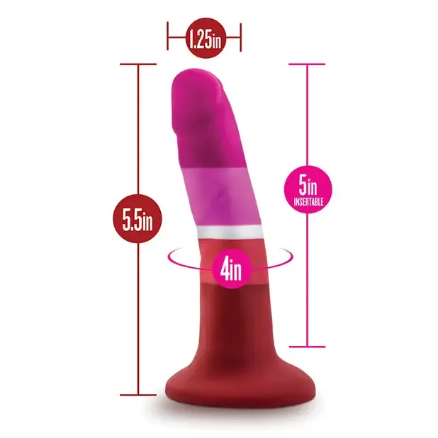 Blush Avant Pride P3 Beauty 5.5 in. Silicone Dildo with Suction Cup