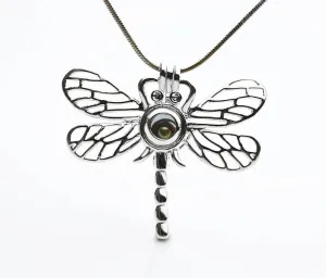 Cage Pendant for 5mm to 7.5mm Loose Pearl Dragonfly (CP68)