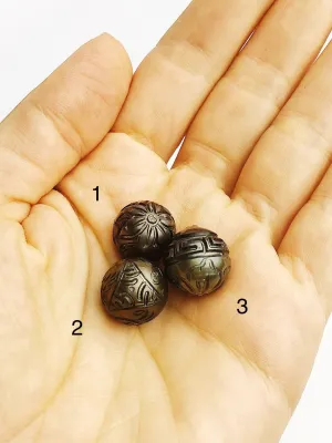 Carved Tattoo Tahitian Pearl 14mm (381)