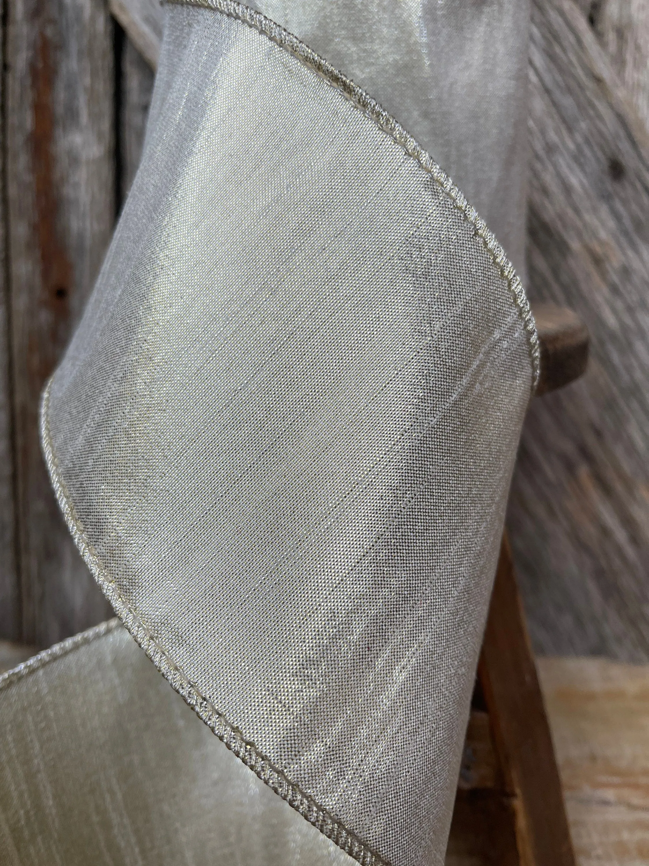 Champagne Gold Ribbon, Platinum Gold metallic ribbon