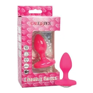 Cheeky Gems Medium Rechargeable Vibrating Probe - Pink