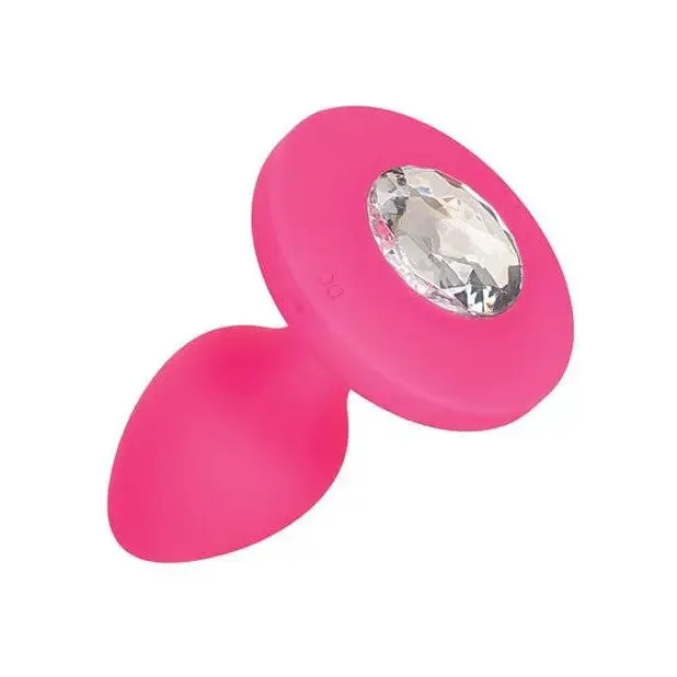 Cheeky Gems Medium Rechargeable Vibrating Probe - Pink