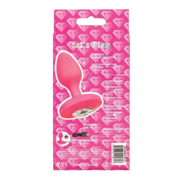 Cheeky Gems Medium Rechargeable Vibrating Probe - Pink