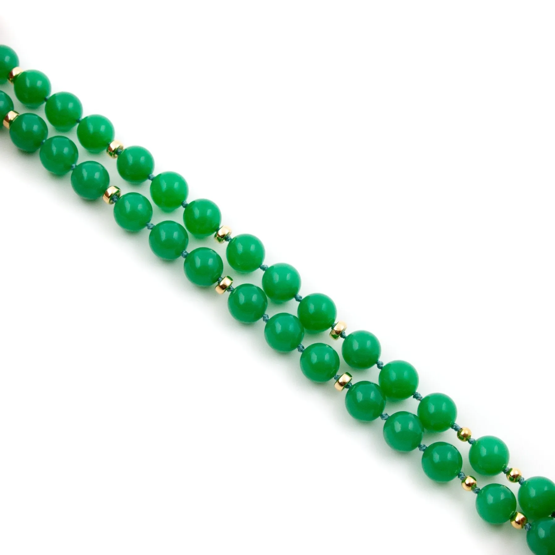 Chrysoprase x Gold Beaded Necklace