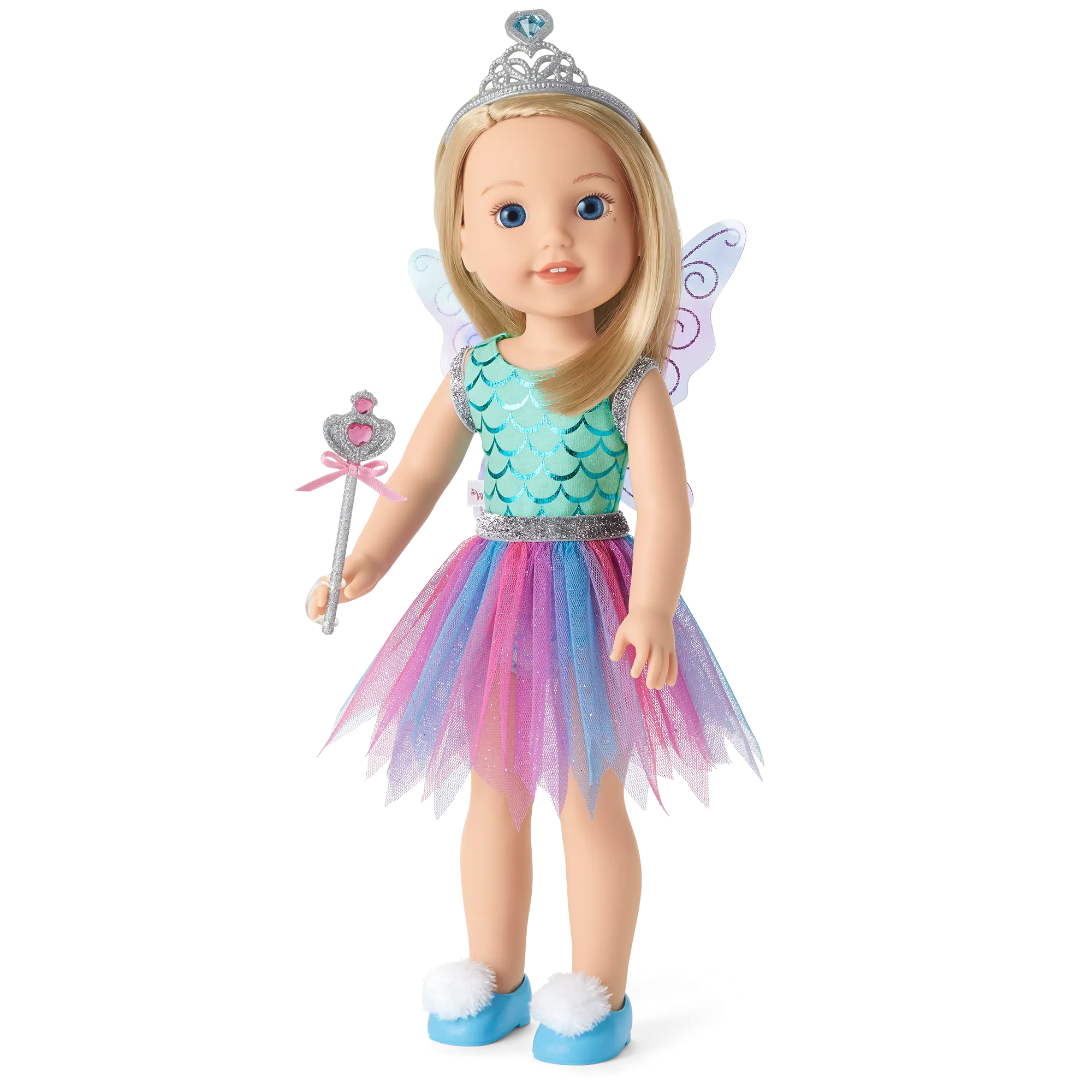 Colorful Butterfly Skirt & Wings Accessory Set for WellieWishers™ Dolls