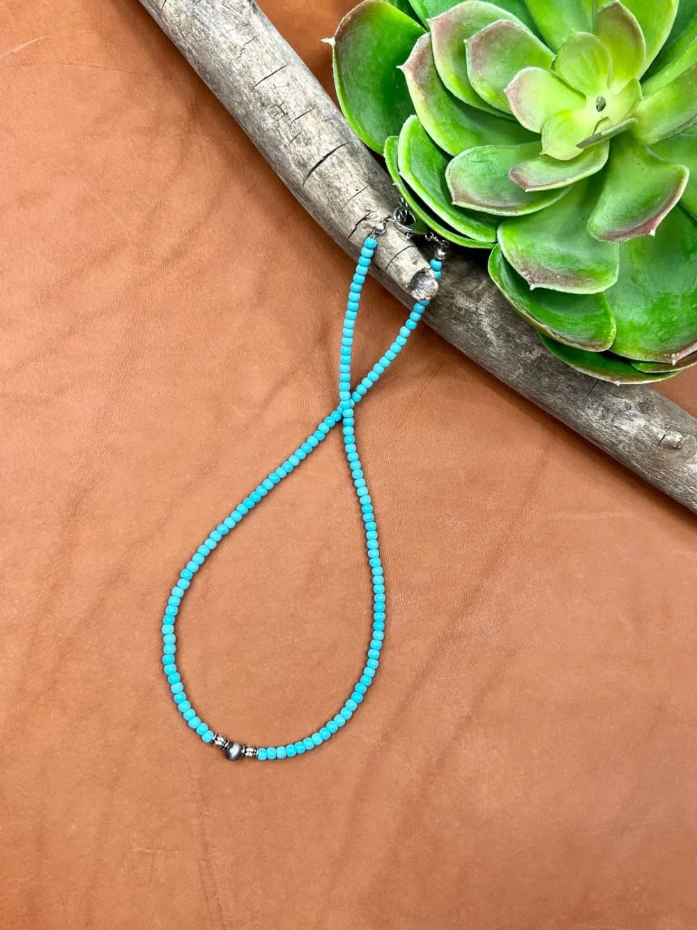 Crockett Turquoise Beaded Short Necklace