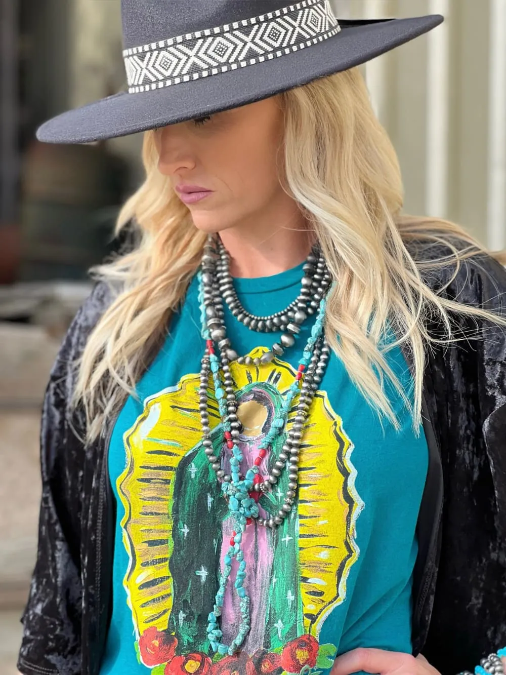 Crockett Turquoise Beaded Short Necklace