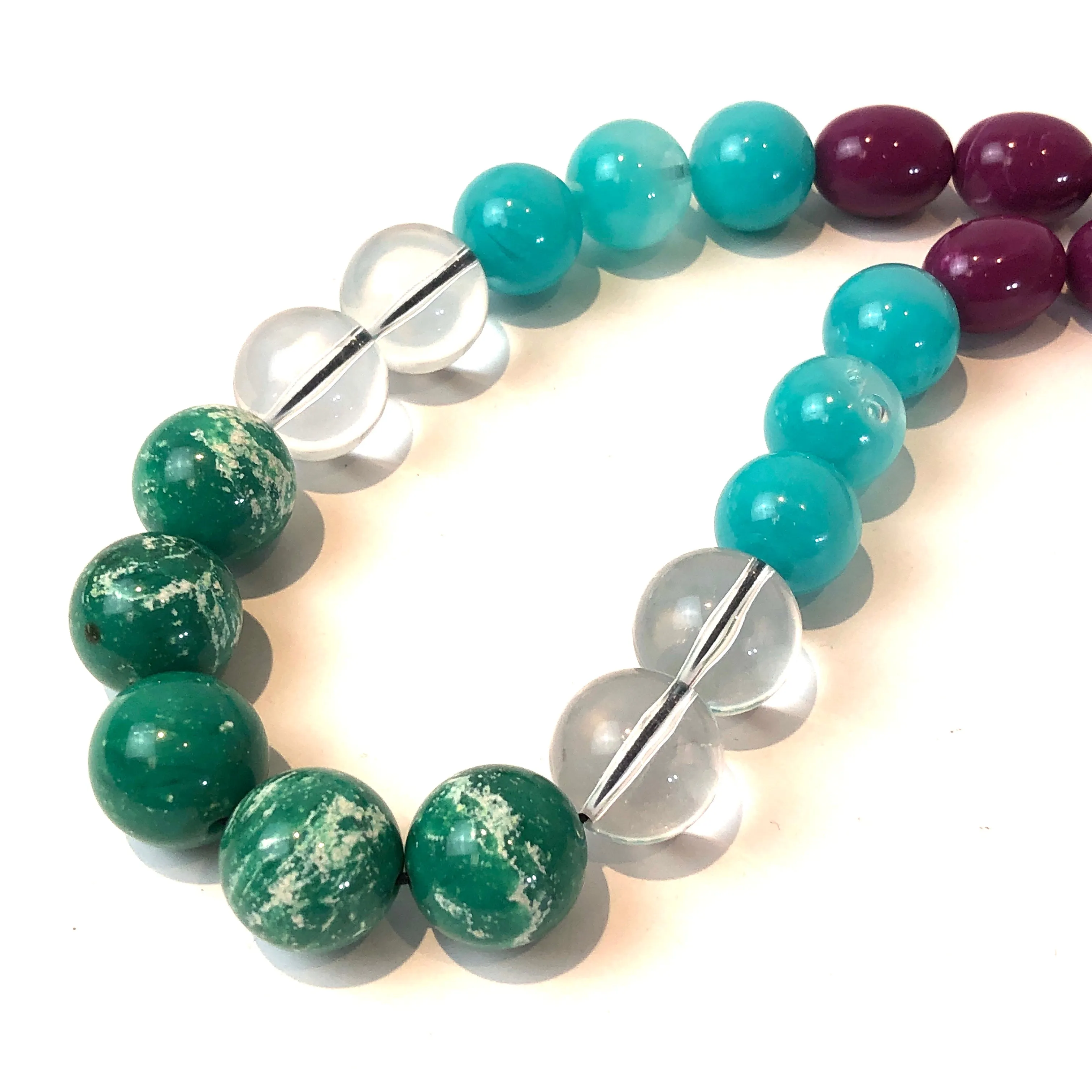 Crystals & Gems Stretch Bauble Necklace - Midi