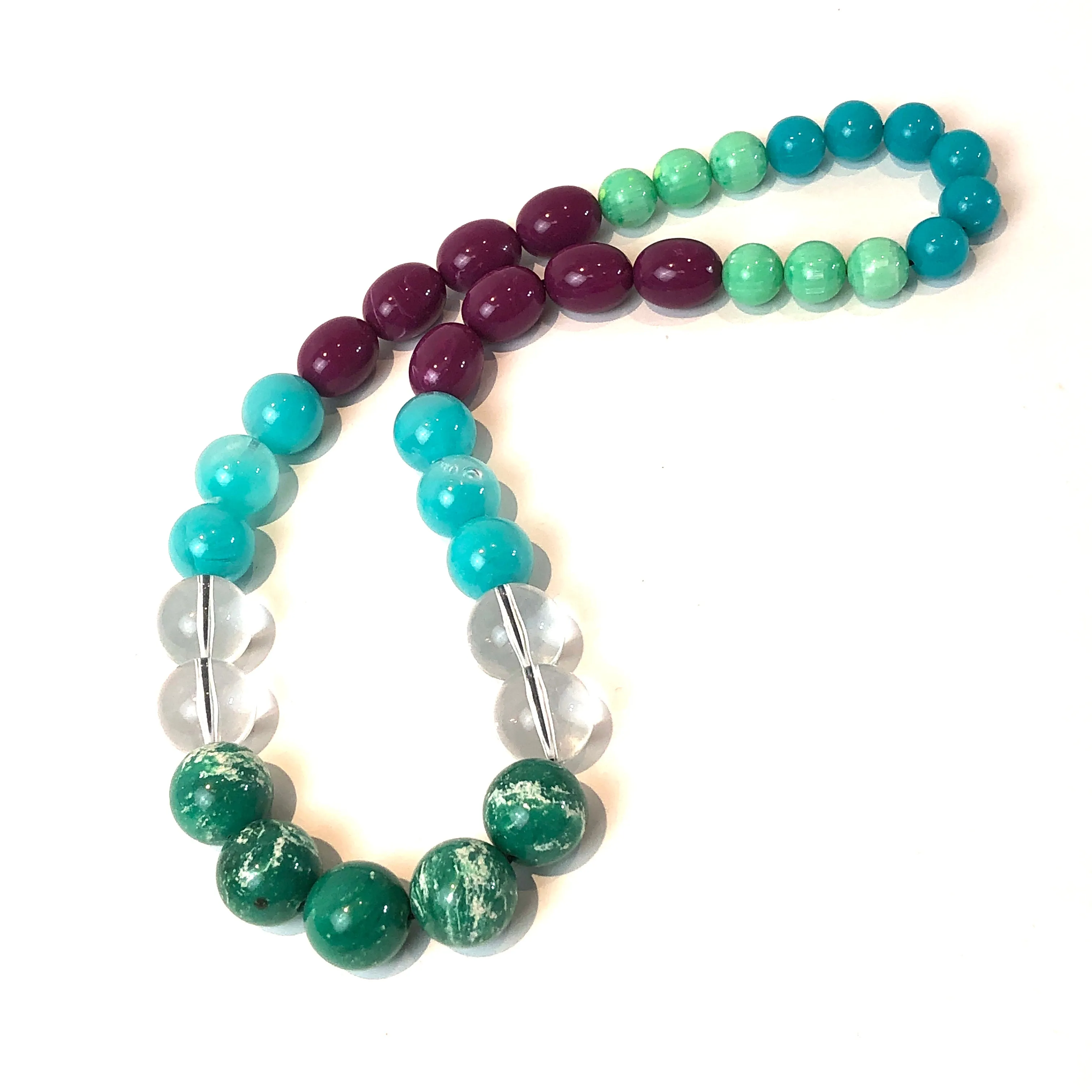 Crystals & Gems Stretch Bauble Necklace - Midi