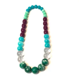 Crystals & Gems Stretch Bauble Necklace - Midi